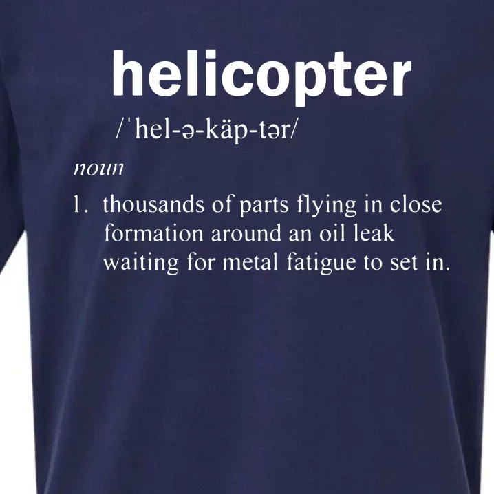 Helicopter Definition Funny Rotary Wing Pilot Gift Tee Sueded Cloud Jersey T-Shirt