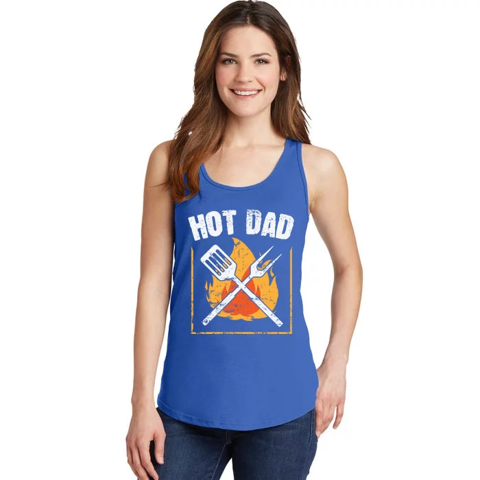 Hot Dad Father's Day Barbecue Gift Ladies Essential Tank