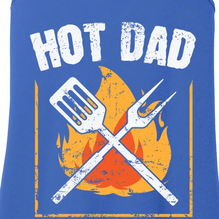 Hot Dad Father's Day Barbecue Gift Ladies Essential Tank