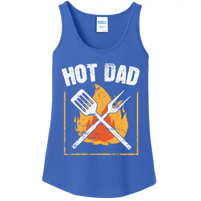 Hot Dad Father's Day Barbecue Gift Ladies Essential Tank