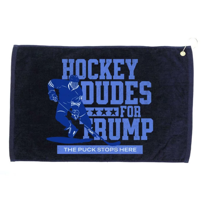 Hockey Dudes For Trump 2024 Hockey Player Trump Vance 24 Gift Grommeted Golf Towel