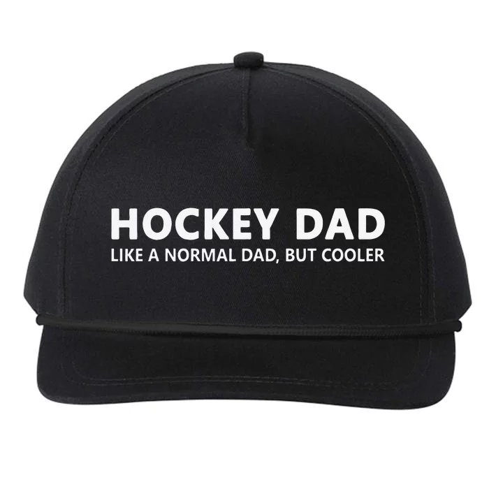 Hockey Dad Fathersday Birthday Ice Hockey Snapback Five-Panel Rope Hat