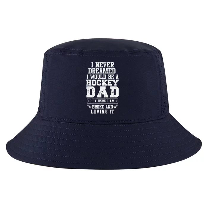 Hockey Dad Funny Fathers Day Tee Dads Gift Cool Comfort Performance Bucket Hat