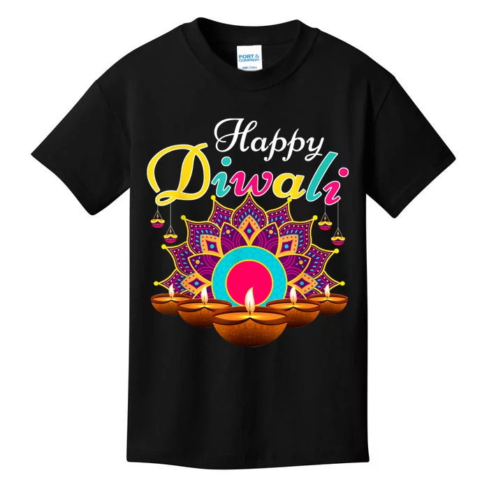 Happy Diwali Funny Festival Costume Lights Matching Family Kids T-Shirt