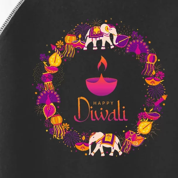 Happy Diwali Festival Of Lights Deepavali Hindu Indian Toddler Fine Jersey T-Shirt