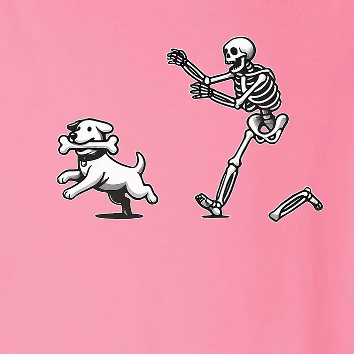 Halloween Dog Funny Skeleton Skeleton Chasing Dog Toddler Long Sleeve Shirt