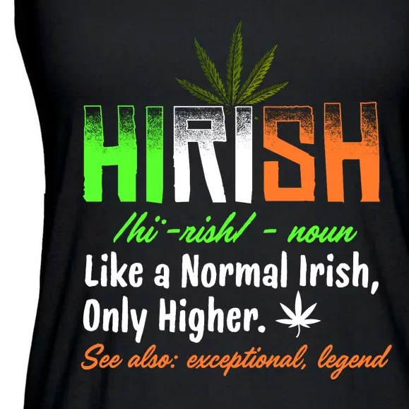 Hirish Definition Funny Irish Lucky 420 St. Paddys Day Ladies Essential Flowy Tank