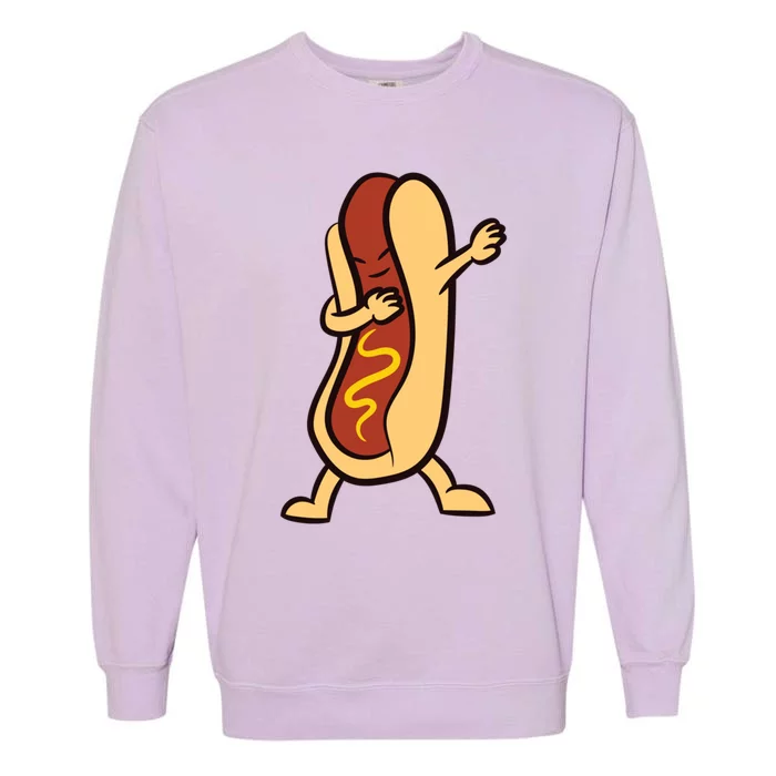 Hotdog Dabbing Funny Hot Dog Cute Gift Garment-Dyed Sweatshirt