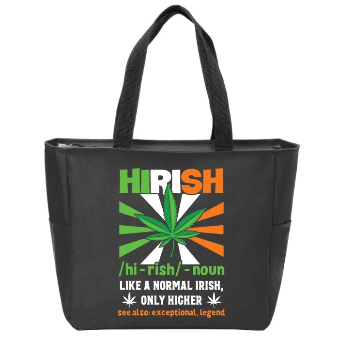 Hirish Definition Funny Irish Lucky St. Paddys Day Zip Tote Bag