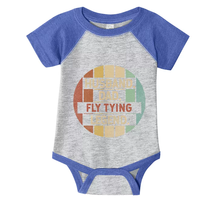 Husband Dad Fly Tying Legend Vintage Gift Infant Baby Jersey Bodysuit