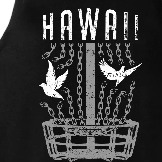 Hawaii Disc Golf Player Breaking Chains Birdie Gift Ladies Tri-Blend Wicking Tank