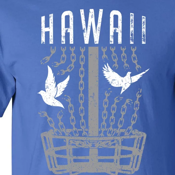 Hawaii Disc Golf Player Breaking Chains Birdie Gift Tall T-Shirt