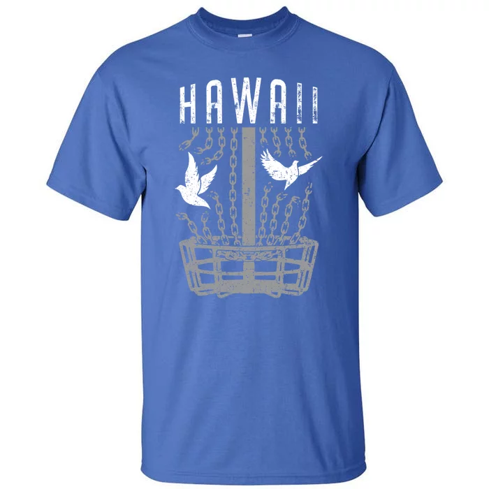 Hawaii Disc Golf Player Breaking Chains Birdie Gift Tall T-Shirt