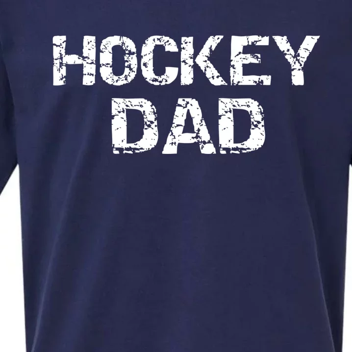 Hockey Dad Gift For Men Sports Father Gift From Sons Sueded Cloud Jersey T-Shirt