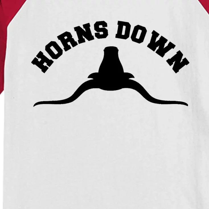 Horns Down Gift Horns Down Texas Tuck Fexas Gift Kids Colorblock Raglan Jersey