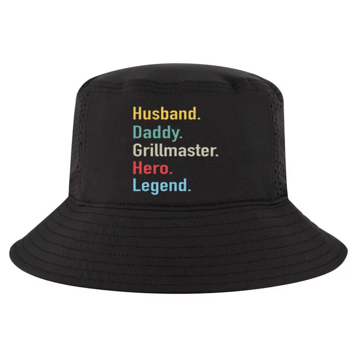 Husband Daddy Grillmaster Hero Legend BBQ Daddy BBQ Chef Cool Comfort Performance Bucket Hat