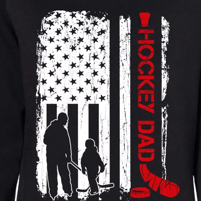 Hockey Dad Gift Hockey American Flag Gift Womens California Wash Sweatshirt