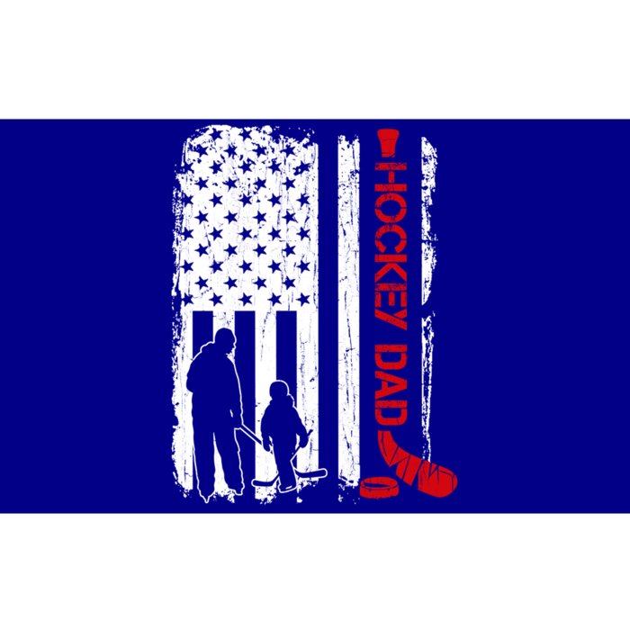 Hockey Dad Gift Hockey American Flag Gift Bumper Sticker