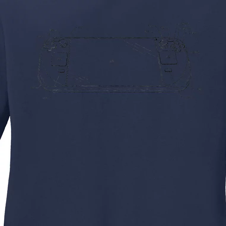 Handheld Deck Gamer Steam Ladies Long Sleeve Shirt