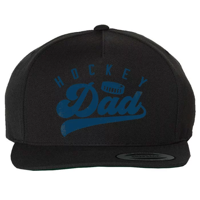 Hockey Dad Gifts Daddy Father's Day Wool Snapback Cap