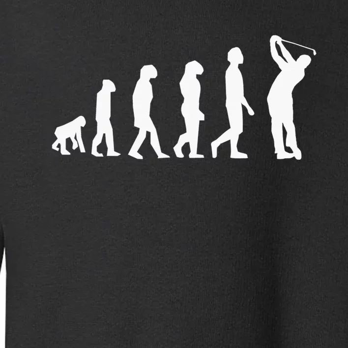 Human Disc Golf Evolution Retro Frisbee Golfer Disc Golfing Toddler Sweatshirt