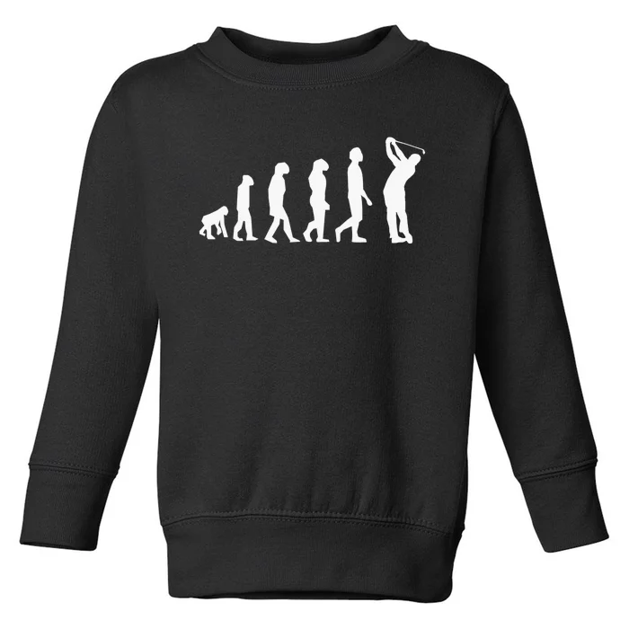 Human Disc Golf Evolution Retro Frisbee Golfer Disc Golfing Toddler Sweatshirt