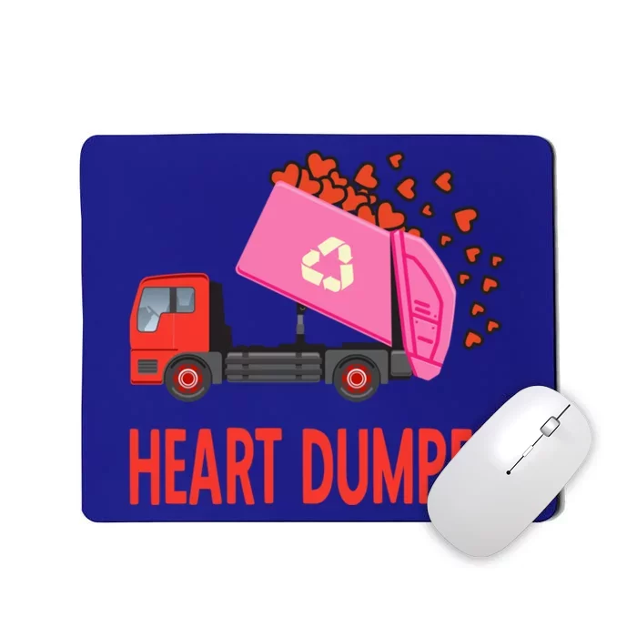 Heart Dumper Garbage Truck Valentines Day Gift Mousepad