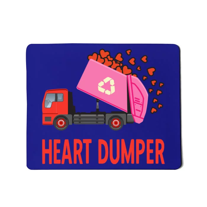 Heart Dumper Garbage Truck Valentines Day Gift Mousepad