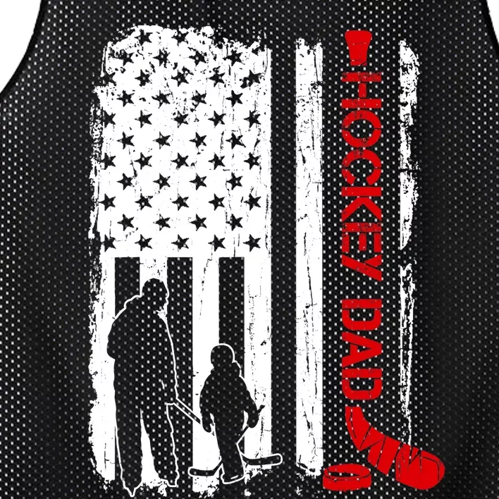 Hockey Dad Gift Hockey American Flag Mesh Reversible Basketball Jersey Tank