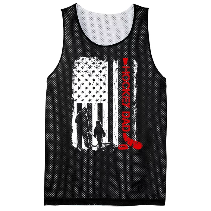 Hockey Dad Gift Hockey American Flag Mesh Reversible Basketball Jersey Tank