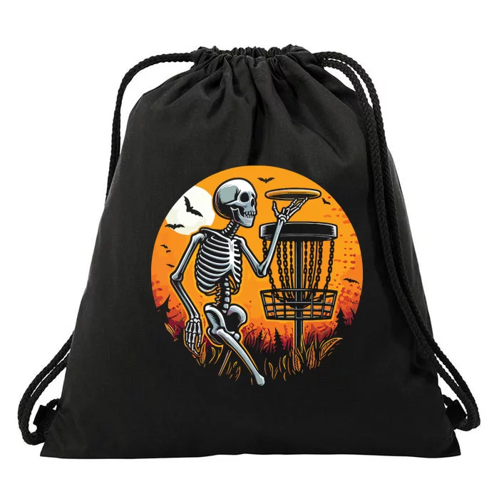 Halloween Disc Golf Disc Golfer Women Drawstring Bag