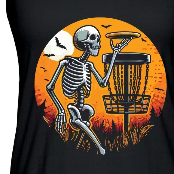 Halloween Disc Golf Disc Golfer Women Ladies Essential Flowy Tank