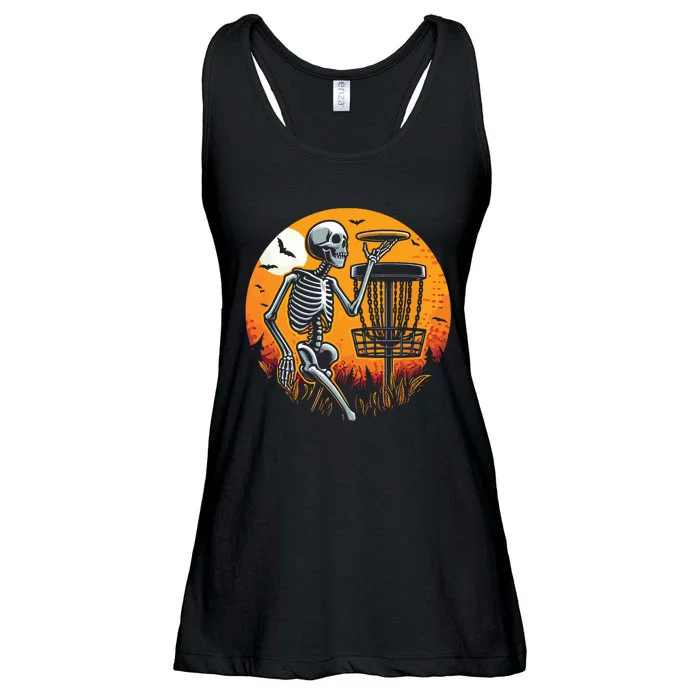 Halloween Disc Golf Disc Golfer Women Ladies Essential Flowy Tank