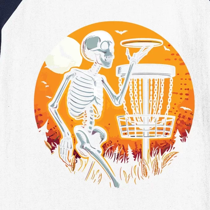 Halloween Disc Golf Disc Golfer Women Baseball Sleeve Shirt