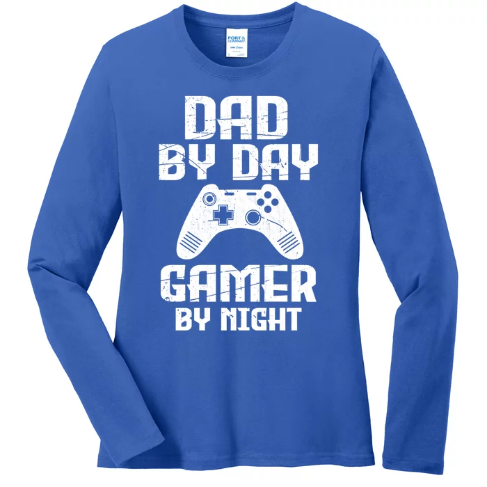 Humorous Dad Gaming Fathers Day Gift Gamer Dad Jokes Cool Gift Ladies Long Sleeve Shirt