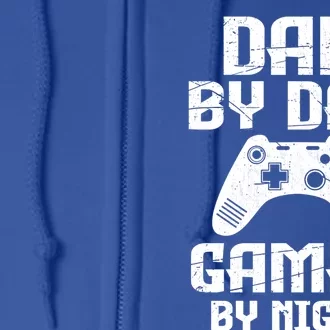 Humorous Dad Gaming Fathers Day Gift Gamer Dad Jokes Cool Gift Full Zip Hoodie