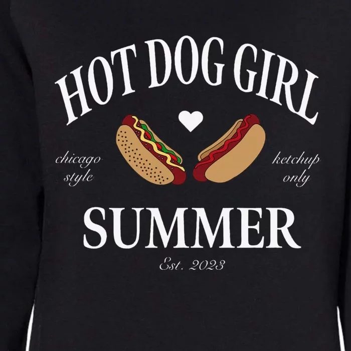 Hot Dog Girl Summer Womens California Wash Sweatshirt