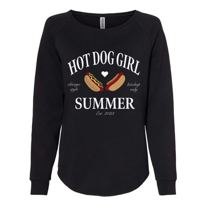 Hot Dog Girl Summer Womens California Wash Sweatshirt