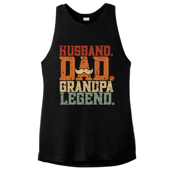 Husband Dad Grandpa Legend Cute Gift Funny Dad Gift Ladies Tri-Blend Wicking Tank