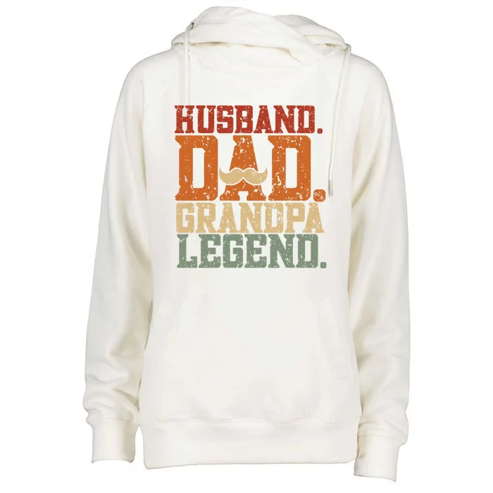 Husband Dad Grandpa Legend Cute Gift Funny Dad Gift Womens Funnel Neck Pullover Hood