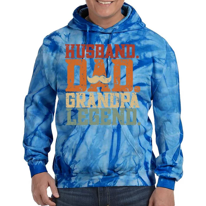 Husband Dad Grandpa Legend Cute Gift Funny Dad Gift Tie Dye Hoodie