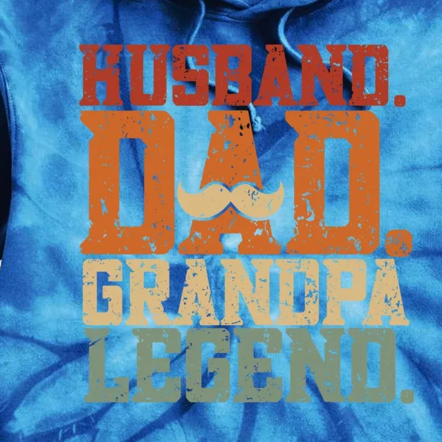 Husband Dad Grandpa Legend Cute Gift Funny Dad Gift Tie Dye Hoodie