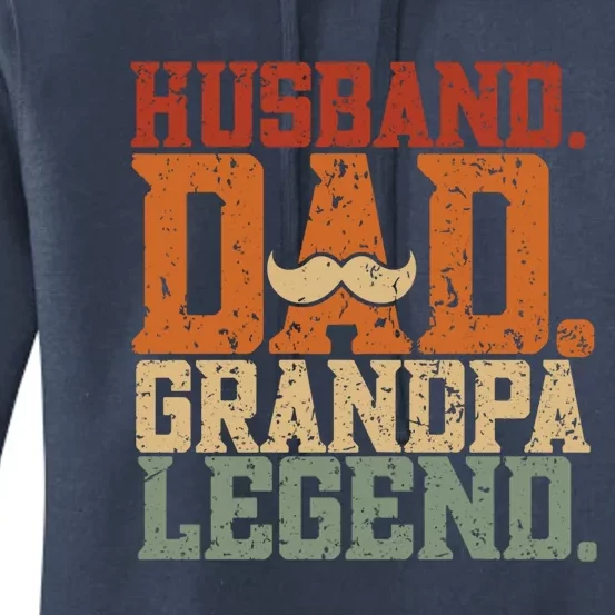 Husband Dad Grandpa Legend Cute Gift Funny Dad Gift Women's Pullover Hoodie