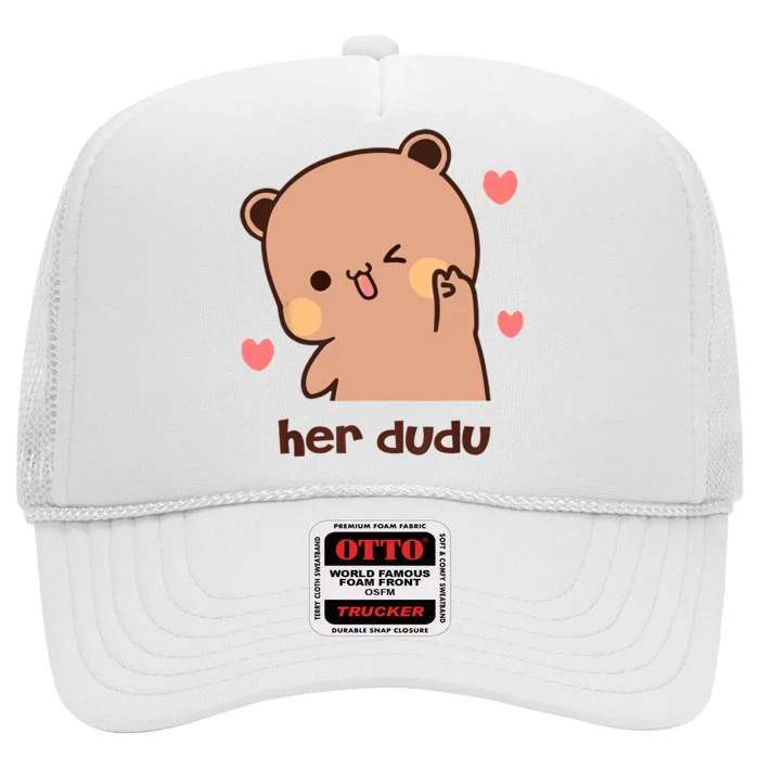 Her Dudu Gift Dudu And His Bubu High Crown Mesh Trucker Hat