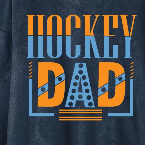 Hockey Dad Gift Fathers Day Cool Gift Hooded Wearable Blanket