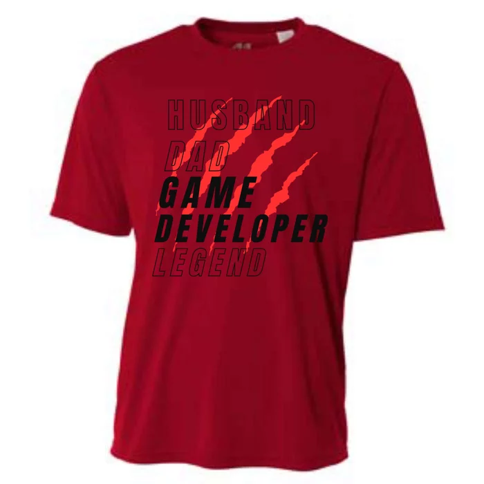 Husband Dad Game Developer Legend Daddy Protector FatherS Gift Cooling Performance Crew T-Shirt