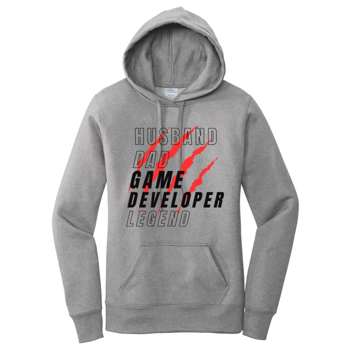 Husband Dad Game Developer Legend Daddy Protector FatherS Gift Women's Pullover Hoodie