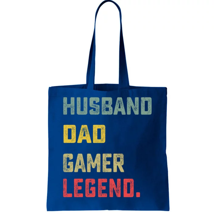 Husband Dad Gamer Legend FatherS Day Funny Gift Tote Bag