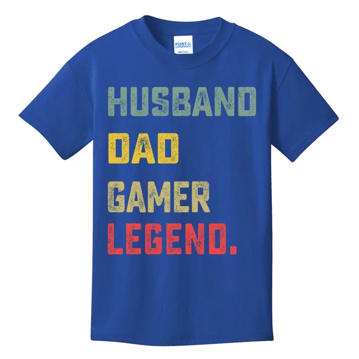 Husband Dad Gamer Legend FatherS Day Funny Gift Kids T-Shirt