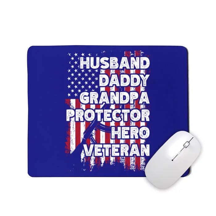 Husband Daddy Grandpa Protector Hero Veteran Cute Gift Mousepad